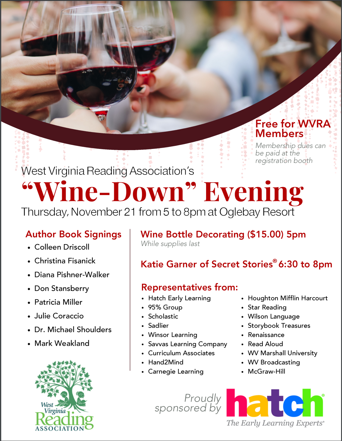 Advertisement for the "Wine Down" Event at the 68th Conference.